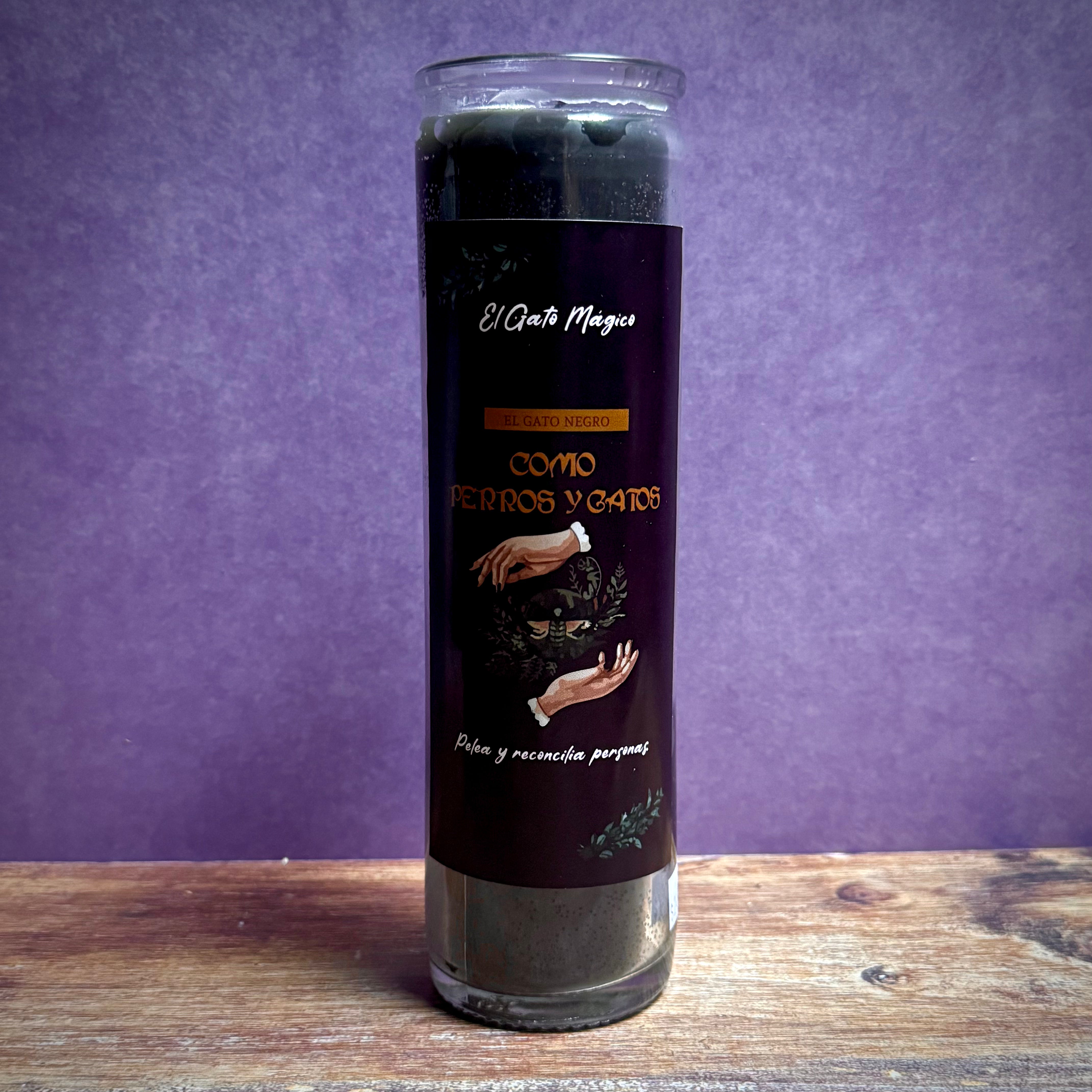 Veladora Como Perros y Gatos