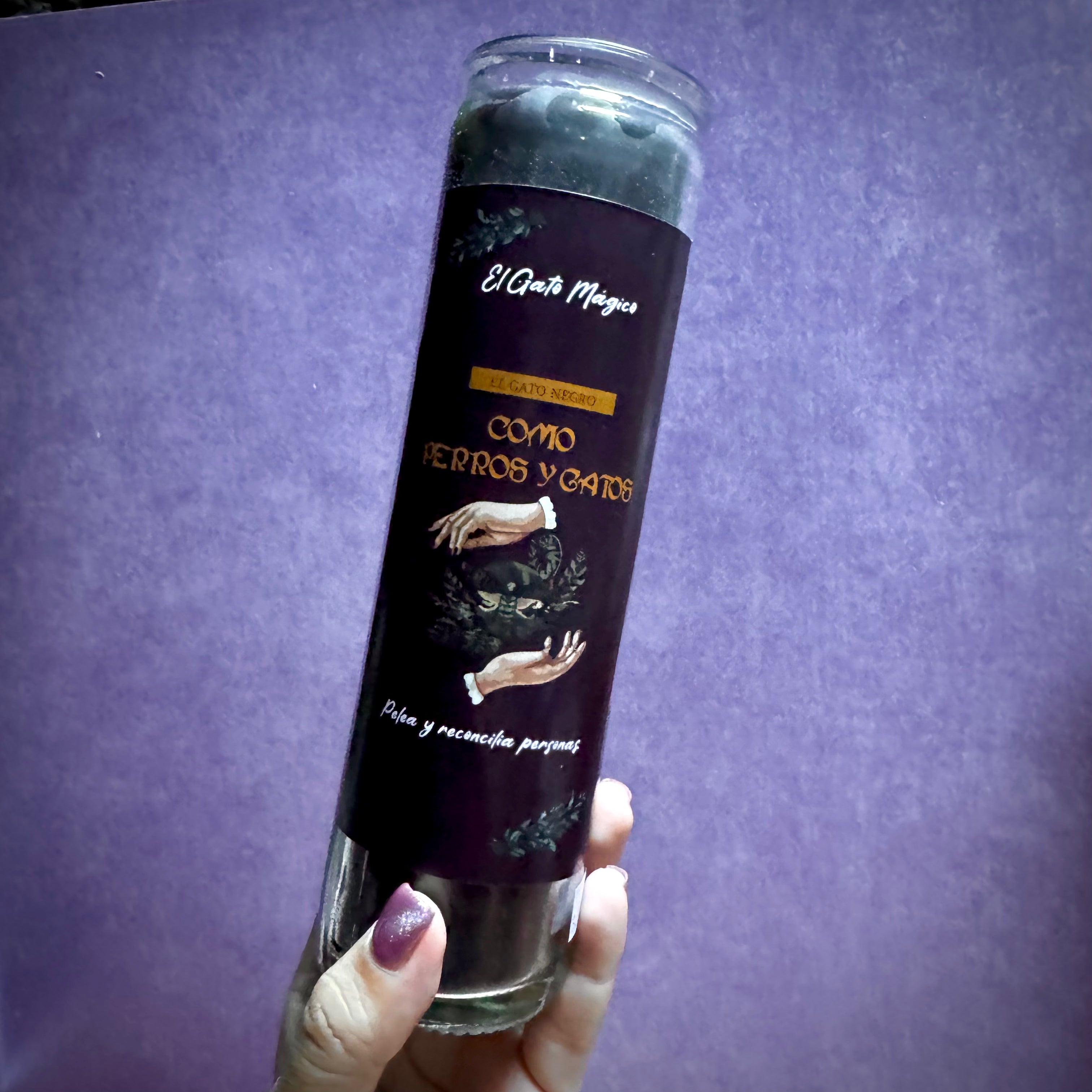 Veladora Como Perros y Gatos